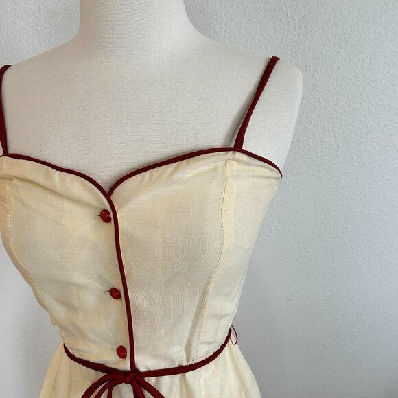 Vtg Midi Duck Dress - Picture 2 of 16